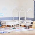 Miniatyrbild 1 av 2: Dagbänk med bänk och tak vit 90x200 cm massiv furu