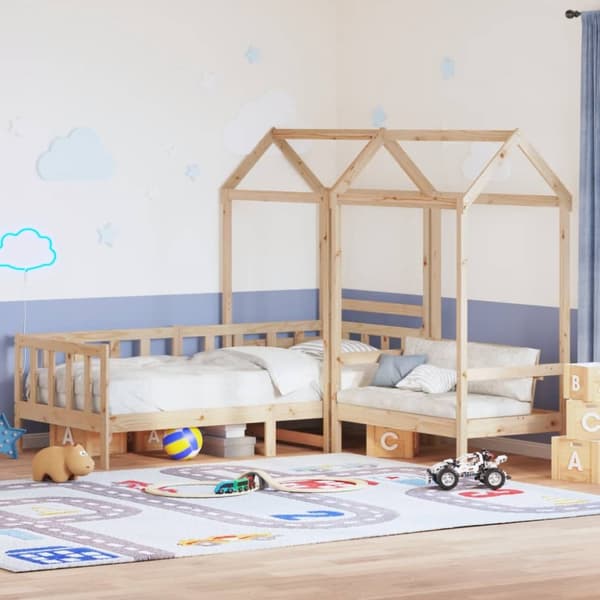 Dagbädd med bänk och tak 80x200 cm massiv furu