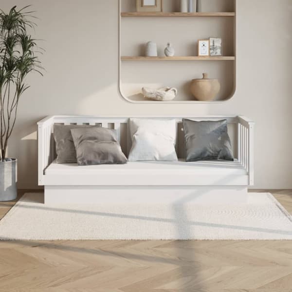Dagbädd vit 75x190 cm massivt furu
