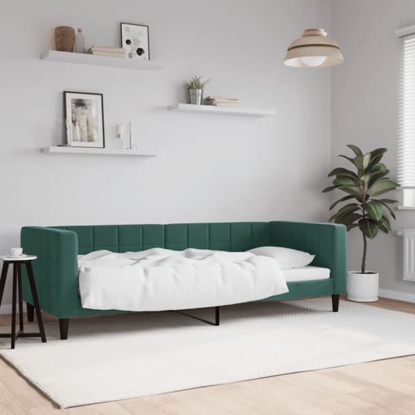 Dagbädd mörkgrön 80x200 cm sammet