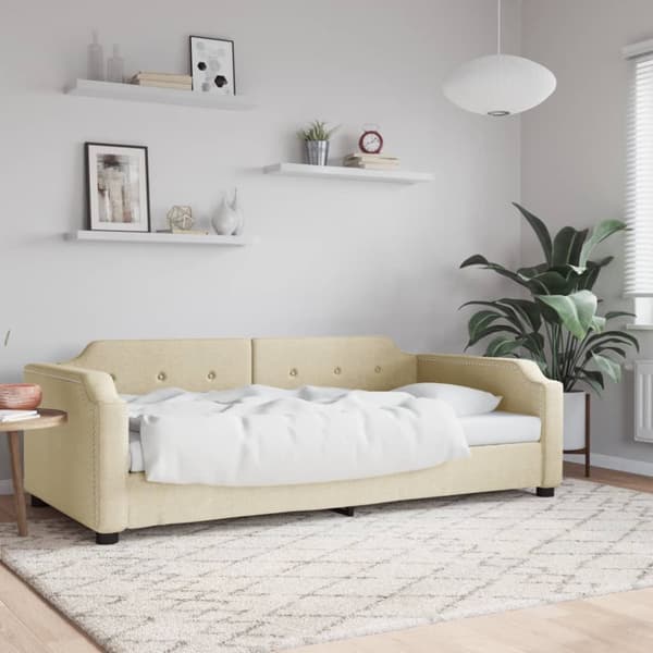 Dagbädd gräddvit 90x200 cm tyg