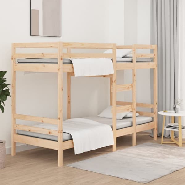 Våningssäng utan madrass 90x200 cm massiv furu