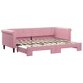 Miniatyrbild 2 av 2: Dagbädd utdragbar rosa 80x200 cm sammet