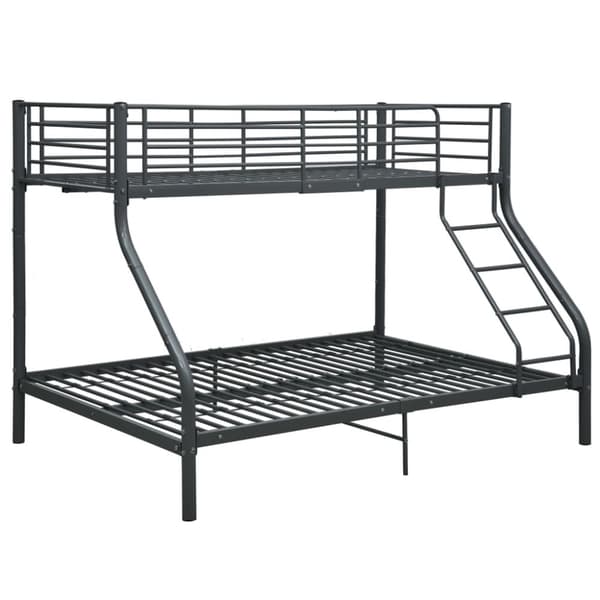Våningssäng svart metall 140x200/90x200 cm