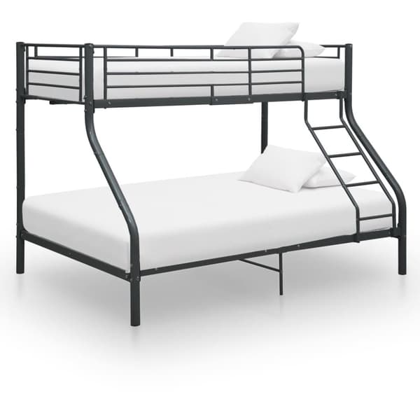 Våningssäng svart metall 140x200/90x200 cm
