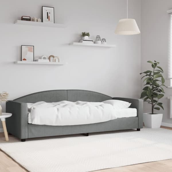 Dagbädd med madrass mörkgrå 80x200 cm tyg