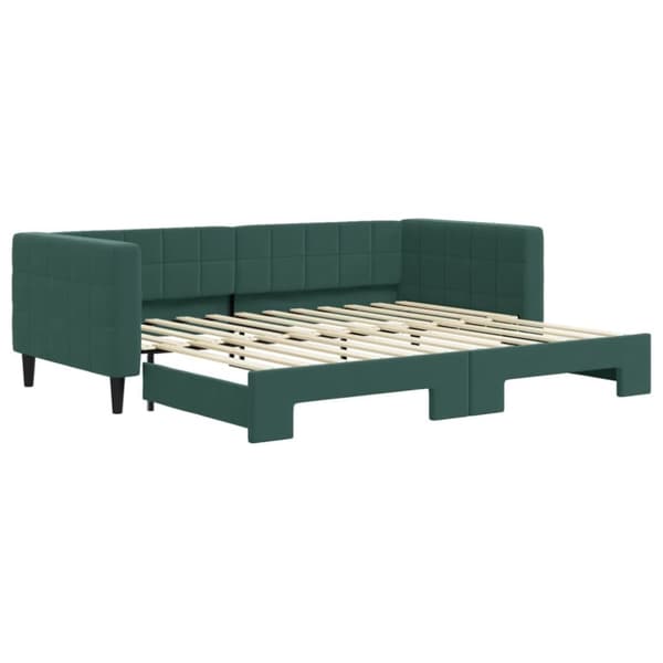 Dagbädd utdragbar mörkgrå 90x200 cm sammet