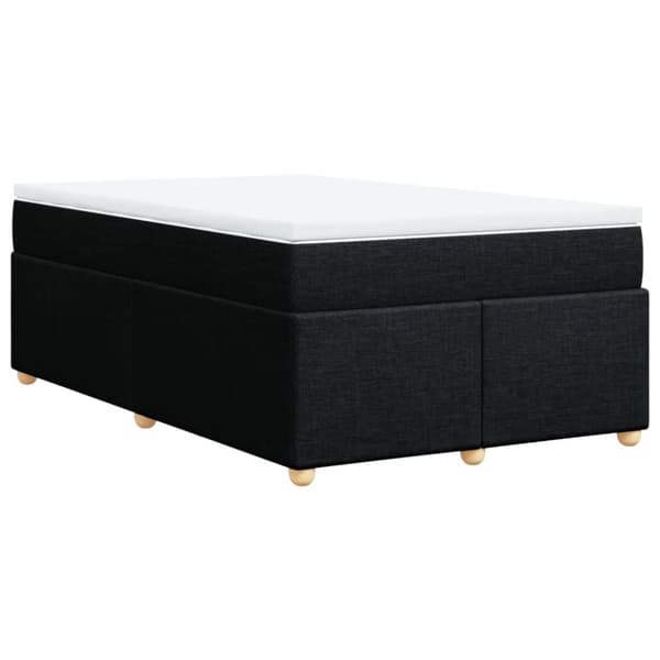 Ramsäng med madrass svart 120x190 cm tyg