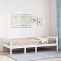Miniatyrbild 1 av 2: Barnsäng utan madrass vit 90x200 cm massiv furu