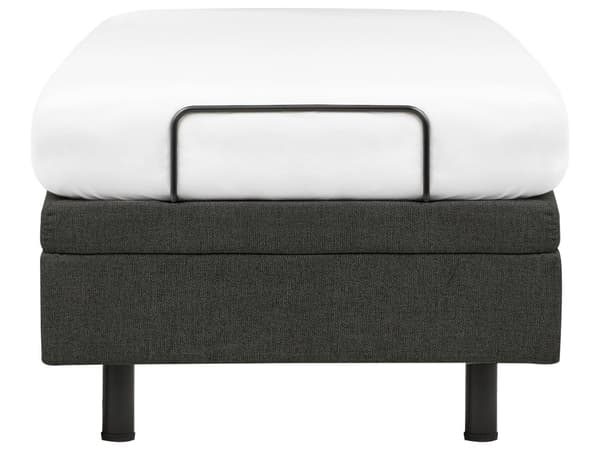 Elektrisk Seng Mørkegrå Polyester 80 x 200 cm Fjernstyrt Justerbar Uten Sengegavl