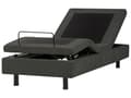 Miniatyrbilde 1 av 11: Elektrisk Seng Mørkegrå Polyester 80 x 200 cm Fjernstyrt Justerbar Uten Sengegavl
