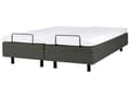 Miniatyrbilde 7 av 11: Elektrisk Seng Lys Grå Polyester 180 x 200 cm Fjernstyrt Justerbar Uten Sengegavl