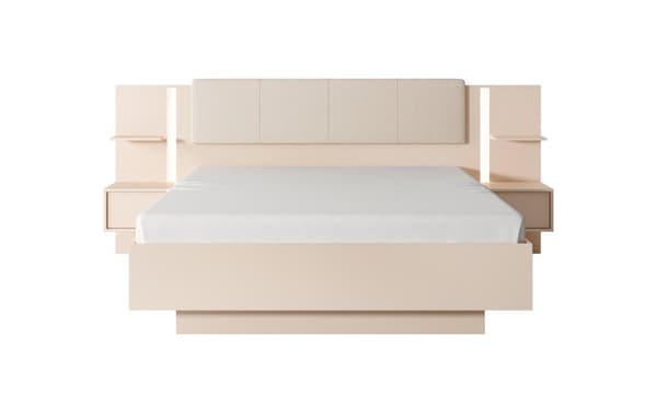FURNLUX Sängyn kehys DAST BEIGE & MUSTA 160x200cm