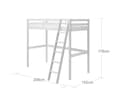 Miniatyrbillede 4 af 4: FURNLUX HØJSENG ACTIM HVID 90X200CM