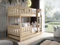 Miniatyrbillede 2 af 2: FURNLUX KØJESENG LILA BEIGE 80X160CM
