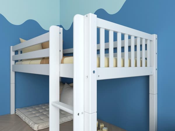 FURNLUX HØJSENG NORDIC DREAM HVID 90X200CM
