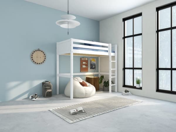 FURNLUX LOFTSÄNG NORDIC ROMANTIC VIT 90X200CM