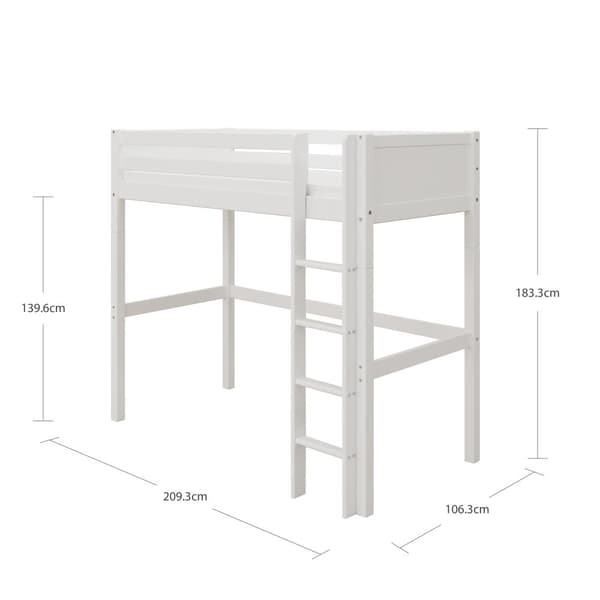 FURNLUX LOFTSÄNG NORDIC ROMANTIC VIT 90X200CM