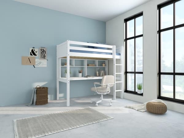 FURNLUX LOFTSÄNG NORDIC ROMANTIC VIT 90X200CM