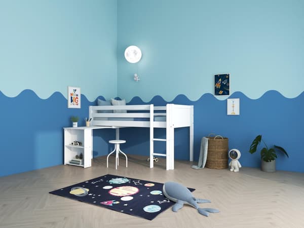 FURNLUX LOFTSÄNG NORDIC ROMANTIC VIT 90X200CM
