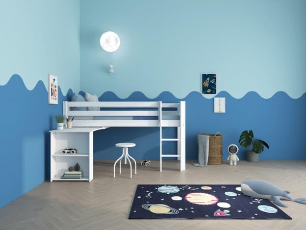 FURNLUX LOFTSÄNG NORDIC ROMANTIC VIT 90X200CM