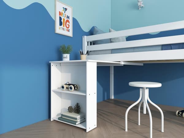 FURNLUX LOFTSÄNG NORDIC ROMANTIC VIT 90X200CM
