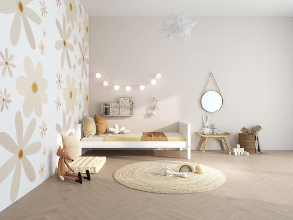 FURNLUX BARN ENKELSÄNG NORDIC ROMANTIC VIT 90X200CM