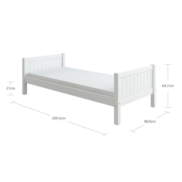 FURNLUX BARN ENKELSÄNG NORDIC ROMANTIC VIT 90X200CM