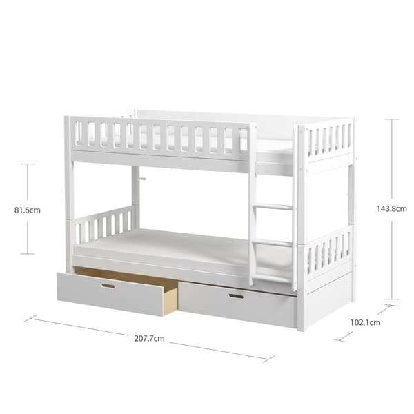 FURNLUX VÅNINGSSÄNG VIGGO VIT 90X200CM
