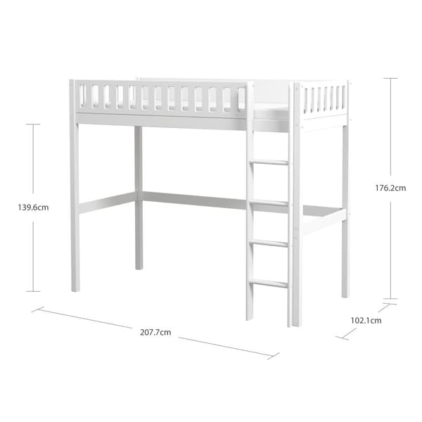 FURNLUX LOFTSÄNG VIGGO VIT 90X200CM
