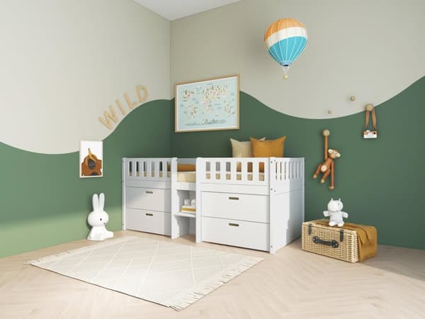 FURNLUX BØRNESENG VIGGO HVID 90X200CM