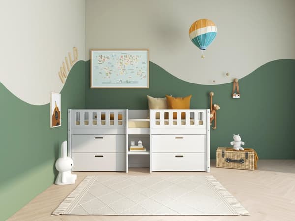 FURNLUX BØRNESENG VIGGO HVID 90X200CM