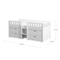 Miniatyrbillede 8 af 8: FURNLUX BØRNESENG VIGGO HVID 90X200CM
