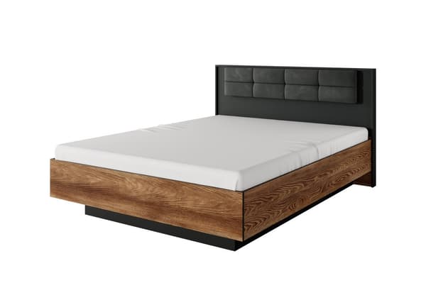 FURNLUX SENGERAMME MILTON BRUN & SORT 160X200CM