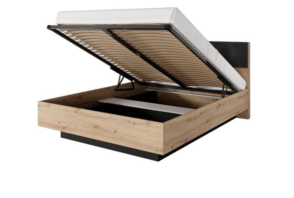 FURNLUX SÄNGYN RUNKO TALLY BEIGE & MUSTA 160X200CM