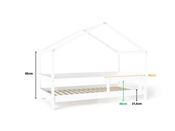 FURNLUX HUSBÄDD HYTTE VIT 80X160CM