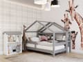 Miniatyrbillede 6 af 7: FURNLUX HOUSE BED HYTTE LIGHT GREY 80X160CM