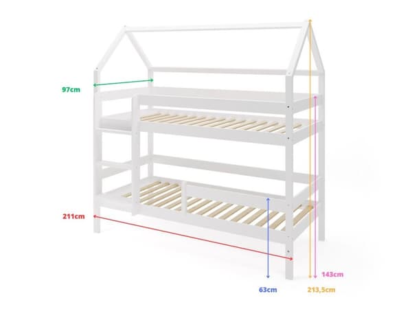 FURNLUX KØJESENG EDEN HVID 90X200CM