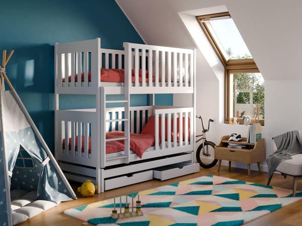FURNLUX BUNKSÄNG EMILKA VIT 80x180CM