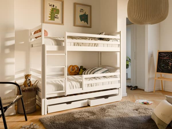 FURNLUX BUNK-vuode LUK VALKOINEN 90x200cm