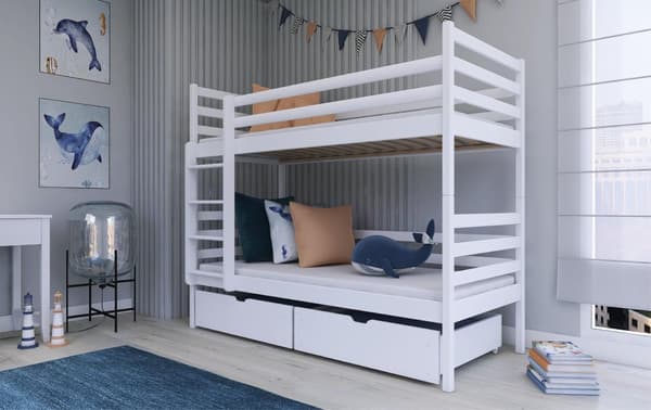 FURNLUX BUNK BED NEMO WHITE 90x200CM