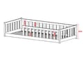 Pikkukuva 3 / 3: FURNLUX KIDS SINGLE BED BELLA WHITE 80x180cm