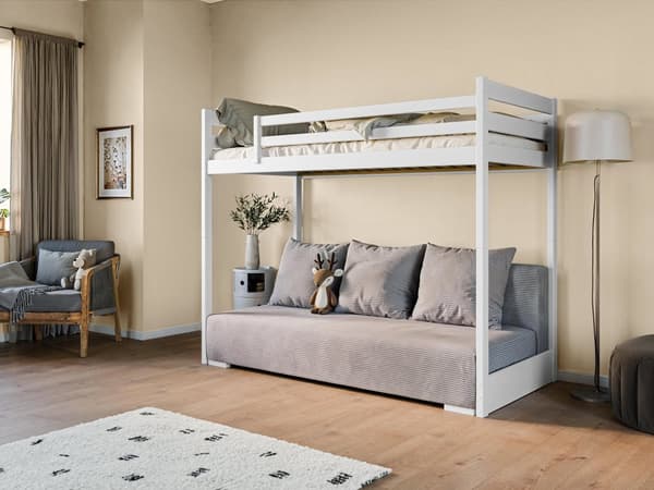 FURNLUX BUNKBOD SOFINO RÖK & VIT 90x200CM