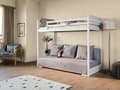 Miniatyrbild 8 av 10: FURNLUX BUNKBOD SOFINO RÖK & VIT 90x200CM