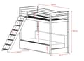 Miniatyrbild 10 av 10: FURNLUX BUNKBOD SOFINO RÖK & VIT 90x200CM