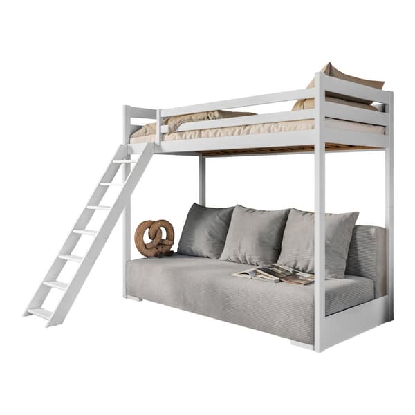 FURNLUX BUNKBOD SOFINO RÖK & VIT 90x200CM