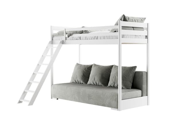 FURNLUX BUNK BED SOFINO GREY & WHITE 90x200CM
