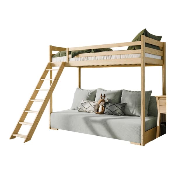 FURNLUX BUNK BED SOFINO GREY & PINE 90x200CM