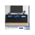 Miniatyrbild 4 av 6: 160*35*60cm TV-möbel med glänsande yta och LED-belysning, 3 öppna fack, 2 dörrar, 2 lådor