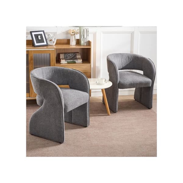 Paket med 2 nya fåtöljer enkel stol, fåtölj för soffa, 59x61x75 cm